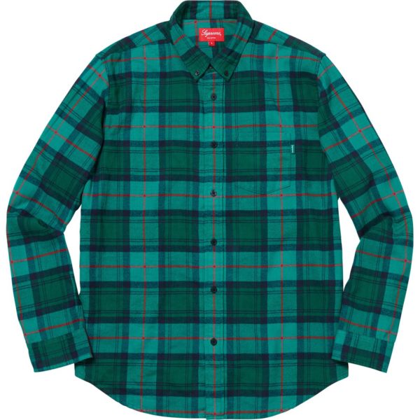 Supreme Tartan L/S Flannel Shirt - Size L